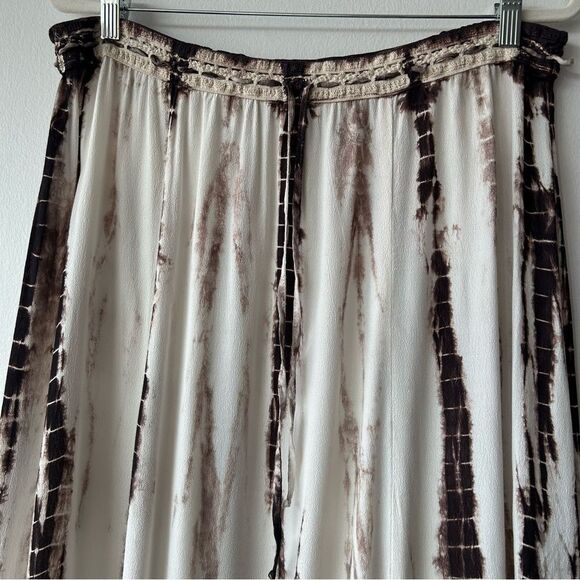 XCVI Tie Dye Green Brown Midi Skirt - Picture 3 of 8